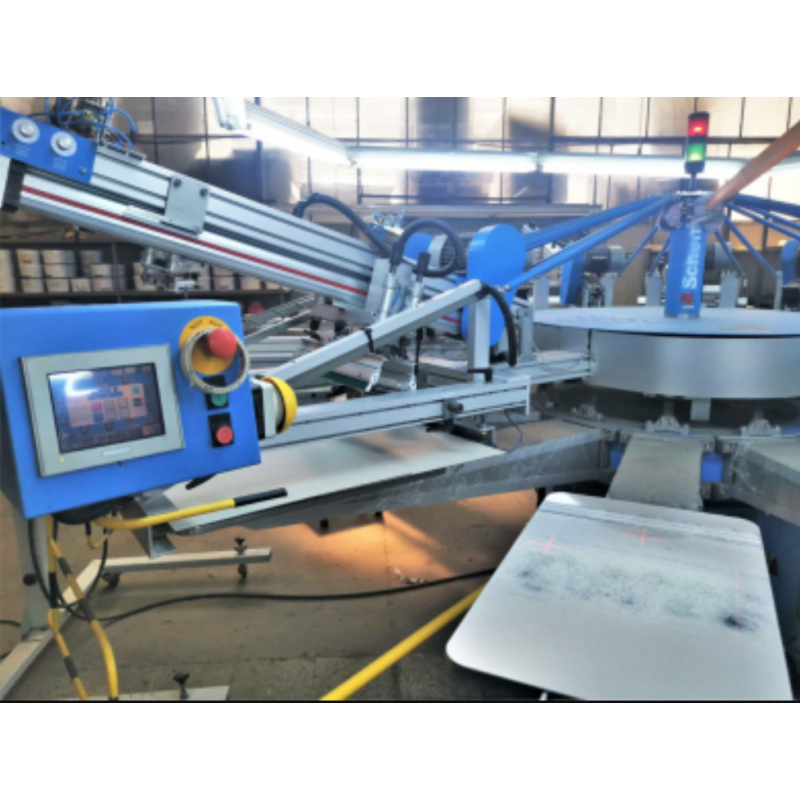 Giostra serigrafica automatica usata SCHENK Spider 5 colori