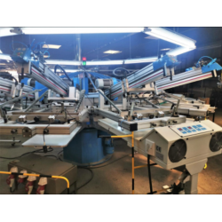 Giostra serigrafica automatica usata SCHENK Spider 5 colori