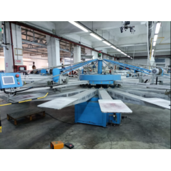 Giostra serigrafica automatica usata SCHENK Variprint – 8 colori – 18 piani – formato 60 × 80 cm