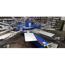 Giostra serigrafica automatica usata MHM Syncroprint 3000 7/10 – anno 2004 – formato fino a 60 × 120 cm