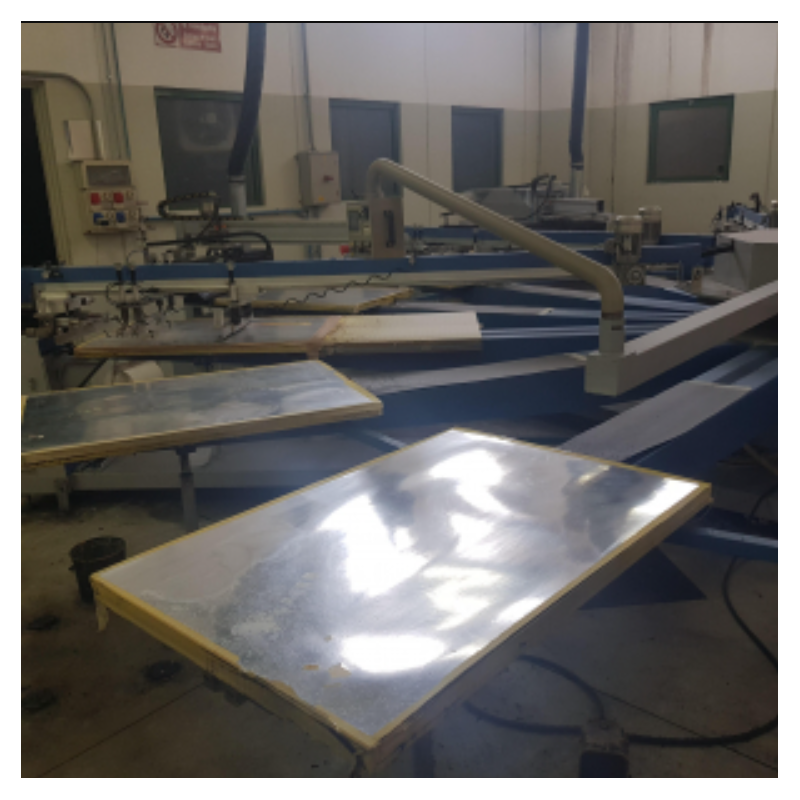 Giostra serigrafica automatica usata Tek Ind Alfa Plus 70×100