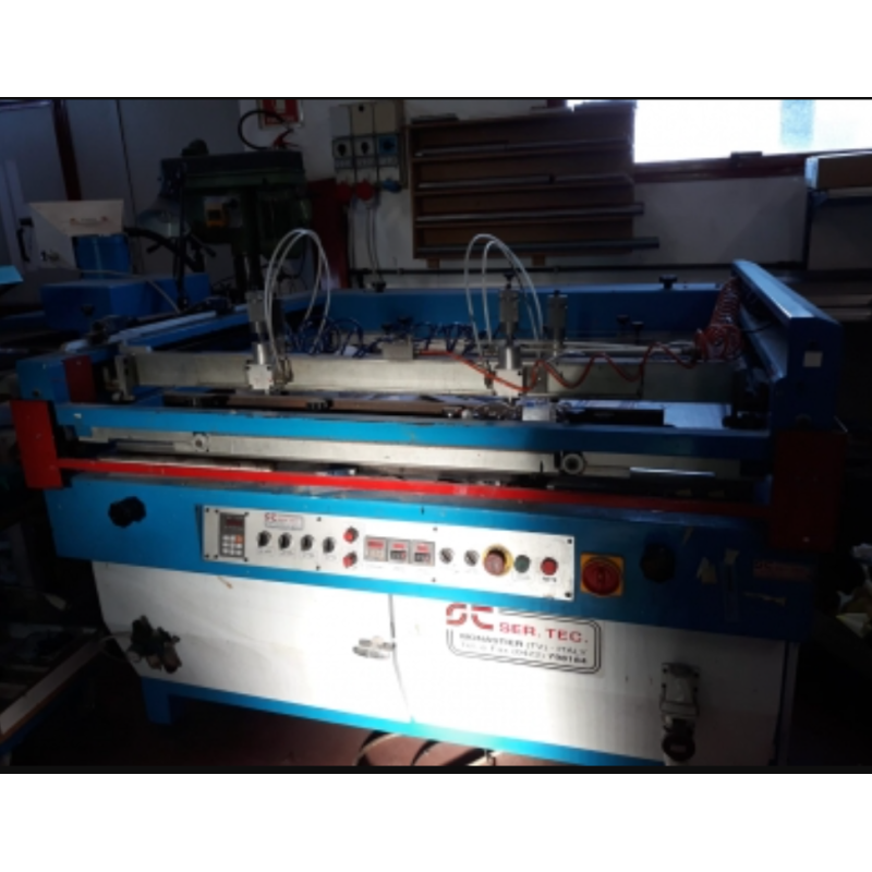 Macchina serigrafica a libro usata Ser.Tec. S2 1000 – piano aspirante – formato 70 × 100 cm