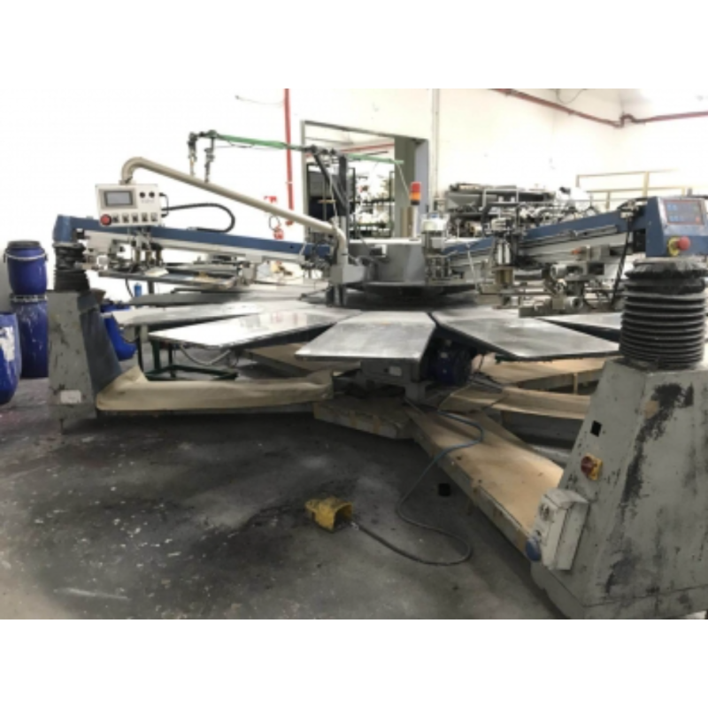 Giostra serigrafica usata Tek Ind Alfa Plus 6 colori 60×80