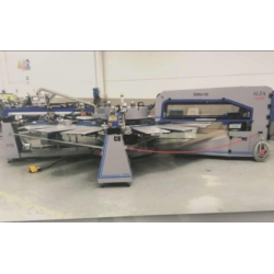 Giostra serigrafica e digitale usata Tek Ind Alfa Digital – 4 colori – 14 stazioni – 60 × 80 cm