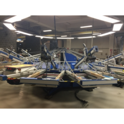 Giostra serigrafica usata MHM Syncroprint 4000 10 colori