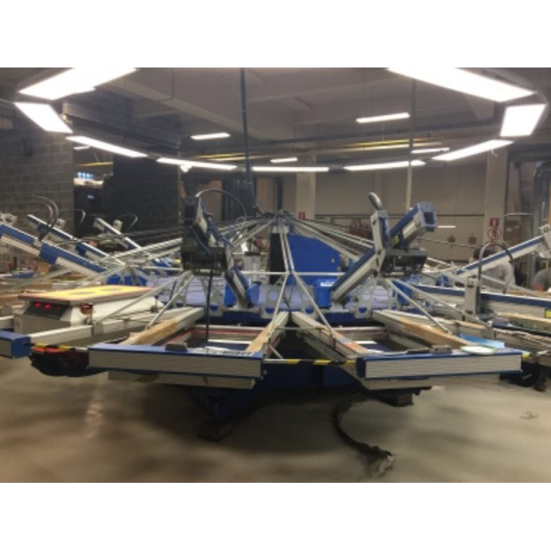 Giostra serigrafica usata MHM Syncroprint 4000 10 colori