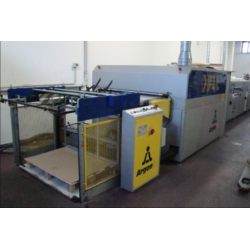 Linea serigrafica usata Argon Speed O Mat – completa di feeder, forno UV e impilatore
