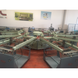 Giostra serigrafica automatica usata CMS Matex per T-shirt – 8 colori – 18 piani – 70 × 100 cm