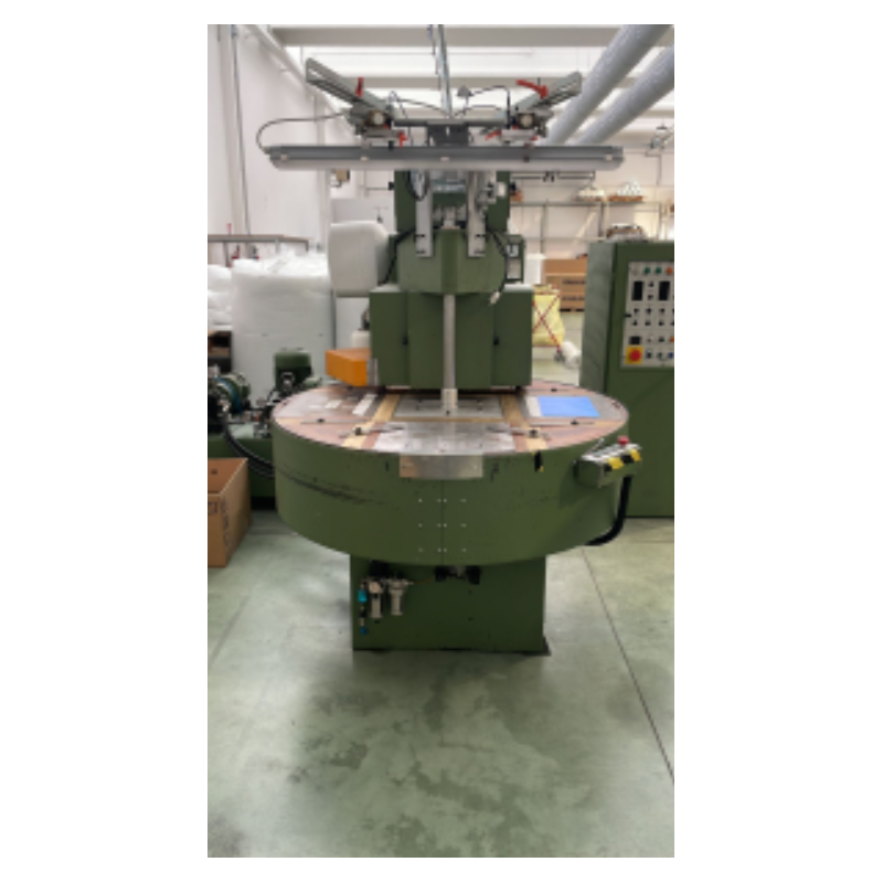 Macchina ad alta frequenza Bizeta salda-trancia – tavola rotante – piano 30 × 30 cm