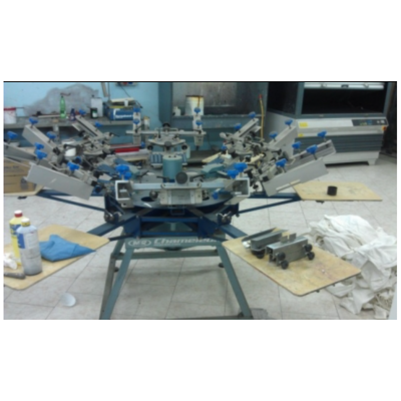 Giostra serigrafica manuale 6 colori M&R Chameleon usata | Ser.Tec