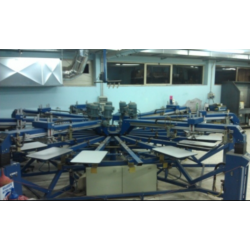 Giostra serigrafica automatica Pannon 8 colori 14 piani usata