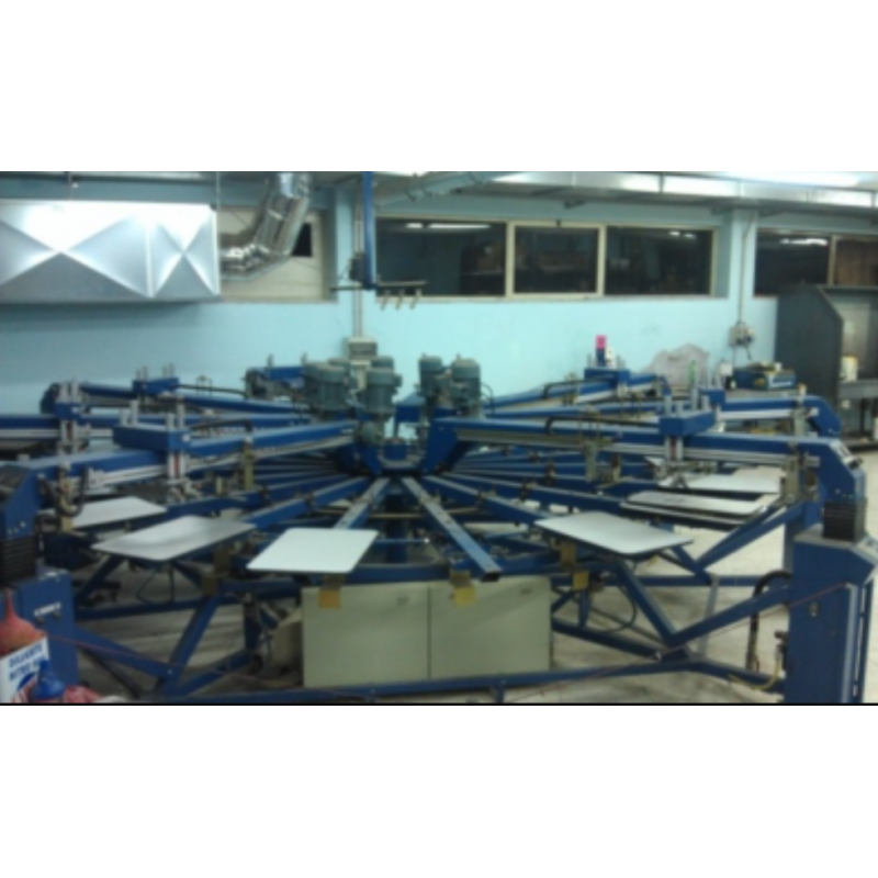 Giostra serigrafica automatica Pannon 8 colori 14 piani usata