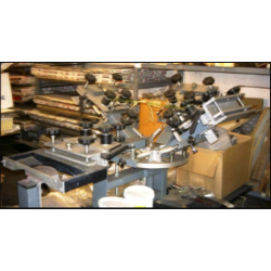 Giostra serigrafica manuale 4 colori cappellini usata