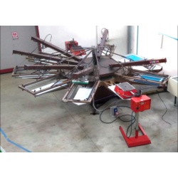 Linea serigrafica usata MHM con cappe flash e forno Chiossi & Cavazzuti